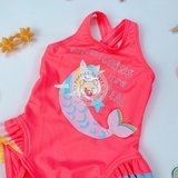 M&S Mermicorns are Real' Slogan Swimsuit Neon Pink
