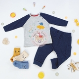 GEORGE Grey Dinosaur Print Shirt Top and Jeans Outfit
