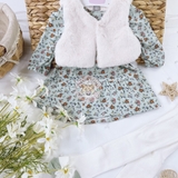 PRIMARK Baby Green floral collared dress