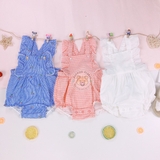 HM Ruffle-trimmed Overall Shorts Powder pink