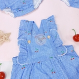 HM Ruffle-trimmed Overall Shorts Powder pink