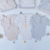 GEORGE Baby Ribbed Long Sleeve Bodysuits 3 Pack