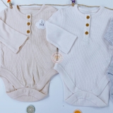 GEORGE Baby Ribbed Long Sleeve Bodysuits 3 Pack