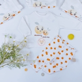 HM Baby 2-piece printed set White/Oranges