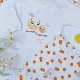 HM Baby 2-piece printed set White/Oranges
