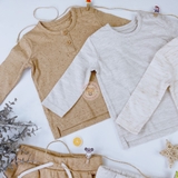 GEORGE Baby Stone Marl Step Hem Tops 3 Pack