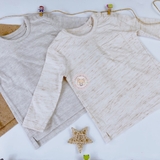 GEORGE Baby Stone Marl Step Hem Tops 3 Pack