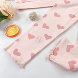 MATALAN Kid Girls Heart Print Sweatshirt Set
