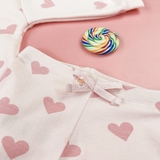 MATALAN Kid Girls Heart Print Sweatshirt Set