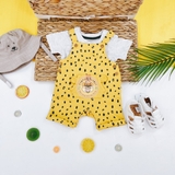 MATALAN Baby Unisex Animal Print Dungarees & Top Set