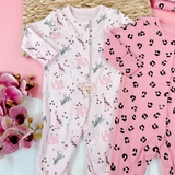 MATALAN Baby Girls 2 Pack Jungle Baby Grows