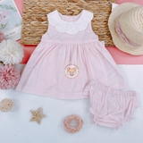 MATALAN Baby Girls Pink Collar Dress