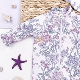 TU CLOTHING Baby Lilac Floral Surf Suit & Keppie Hat