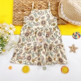 TU CLOTHING Kid Yellow Floral Crinkle Dress