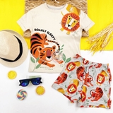 TU CLOTHING Kid Oatmeal Lion & Tiger Pyjamas