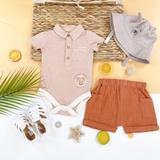 TU CLOTHING Baby Stripe Bodysuit & Shorts