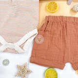 TU CLOTHING Baby Stripe Bodysuit & Shorts
