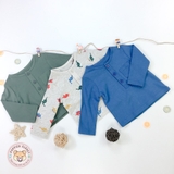 TU Clothing Dino Print, Green & Blue Top 3 Pack