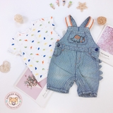 MATALAN Boys Dinosaur Dungaree Set