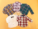HM Baby Shirt and Bow Tie Natural white/plaid