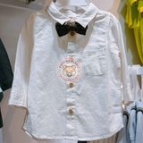 HM Baby Shirt and Bow Tie Natural white/plaid