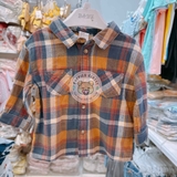 HM Baby Cotton Flannel Shirt Brown/plaid