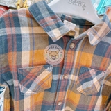 HM Baby Cotton Flannel Shirt Brown/plaid