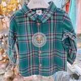HM Baby Cotton Flannel Shirt Dark green/plaid