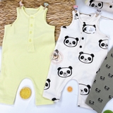 GEORGE Baby Panda Print All in Ones 3 Pack