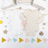 TU Baby Oatmeal & White Organic Bodysuit 2 Pack