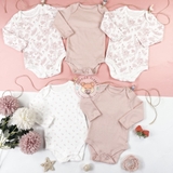 TU Baby Pink Long Sleeve Bodysuit 5 Pack
