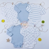 TU Baby Blue Long Sleeve Bodysuit 5 Pack