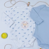 TU Baby Blue Long Sleeve Bodysuit 5 Pack
