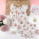 HM Baby 2-piece cotton set White/Roses