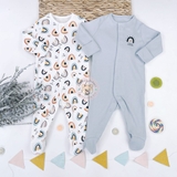MATALAN Baby 2 Pack Boys Rainbow Sleepsuits
