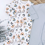 MATALAN Baby 2 Pack Boys Rainbow Sleepsuits