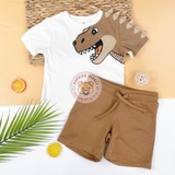 HM Kid 2-piece Printed Set Cream/dinosaur