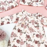 HM Baby Patterned flounced dress Light pink/Roses