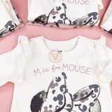 HM Baby 2-piece printed set Natural white/Minnie Mouse