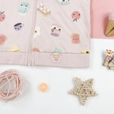 HM Baby Zip-through hoodie Light pink/Breakfast