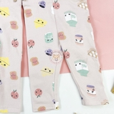 HM Baby Brushed-inside leggings Light pink/Breakfast