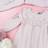 OLD NAVY Baby Long-Sleeve Ruffle-Trim Dress for Baby