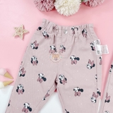 HM Baby Lined printed twill trousers Light pink/Minnie Mouse