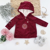 OLD NAVY Baby Unisex Sherpa-Lined Hooded Corduroy Critter Jacket for Baby