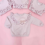ZARA KID FLORAL RUFFLE SWEATSHIRT