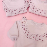 ZARA KID FLORAL RUFFLE SWEATSHIRT
