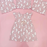 HM Baby Printed cotton dress Pink/Bunnies