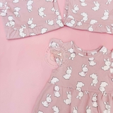 HM Baby Printed cotton dress Pink/Bunnies