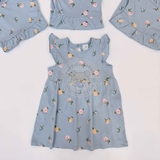 HM Baby Printed cotton dress Blue/Floral