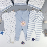 TU CLOTHING Blue Dinosaur Sleepsuit 3 Pack
